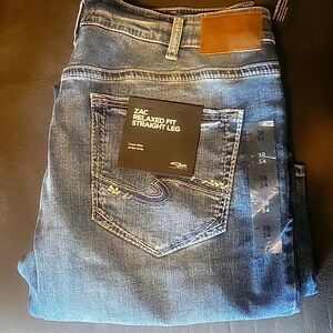 Mens Silver Jeans W38L34